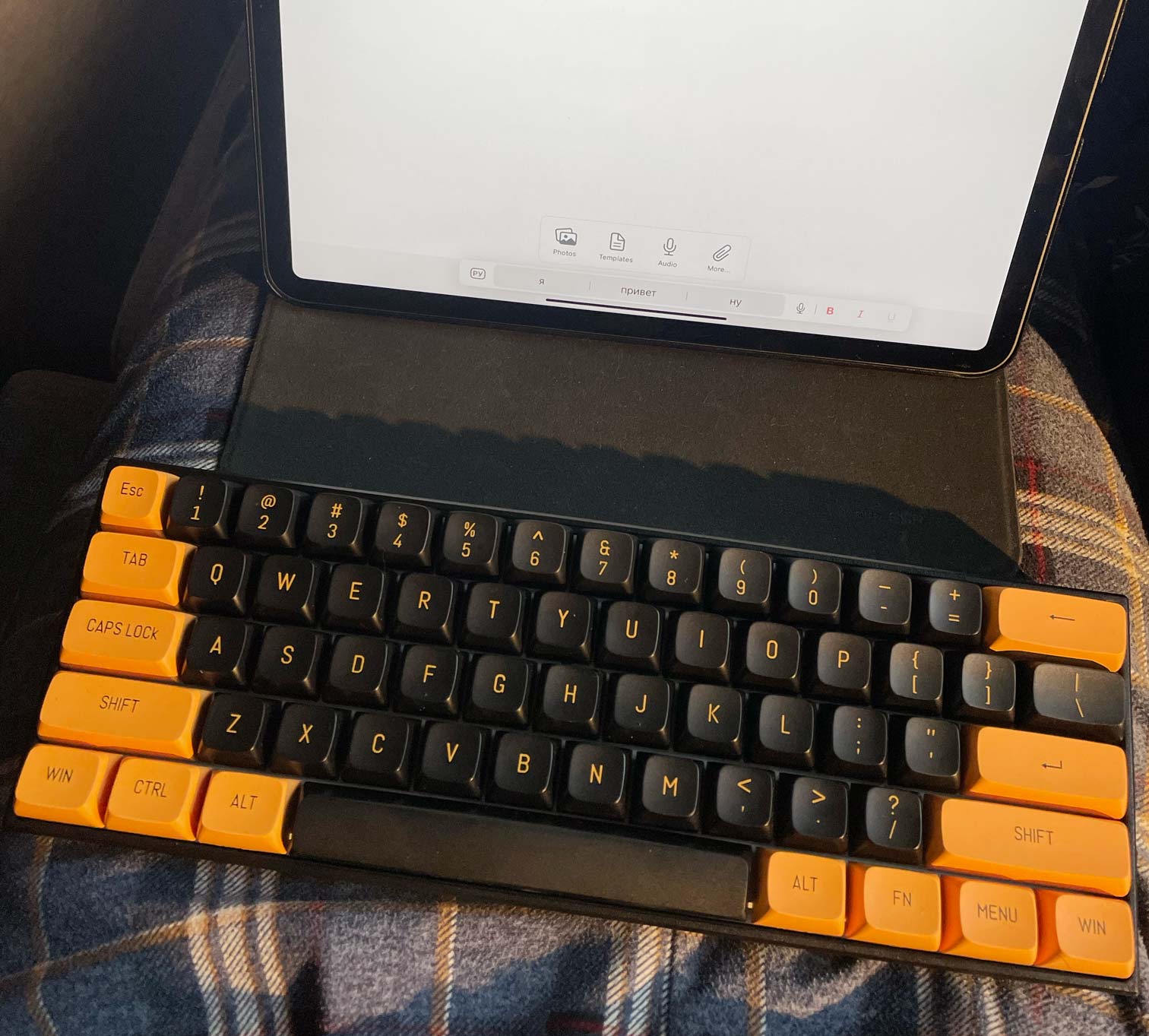 Anne Pro 2 keyboard on iPad