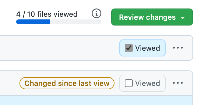 Code review iteration on GitHub