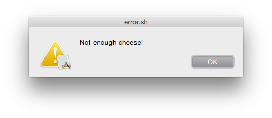 AppleScript error message